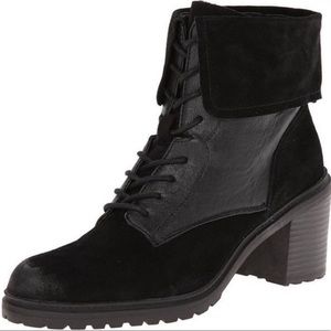 Kenneth Cole Reaction | Suede Black ankle boots Tie Up Rugged